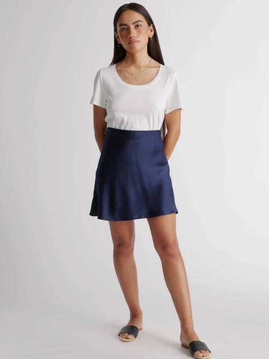 Quince Dresses & Skirts - Quince 100% Washable Silk Mini Skirt Navy
Women’s Small